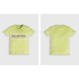 Guess Boy's T-shirt L3RI17 K8HM0 Orange Regular Fit size 8